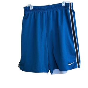 Nike Blue And White Reversible Shorts Size Large